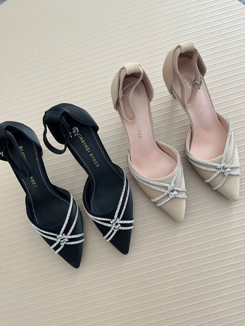 Elegant Rhinestones Decor Party High Heels